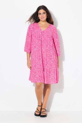 Plus size veliki brojevi Haljina 3/4 rukava A kroja za punije