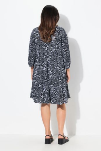 Plus size veliki brojevi Haljina 3/4 rukava A kroja za punije