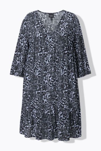 Plus size veliki brojevi Haljina 3/4 rukava A kroja za punije
