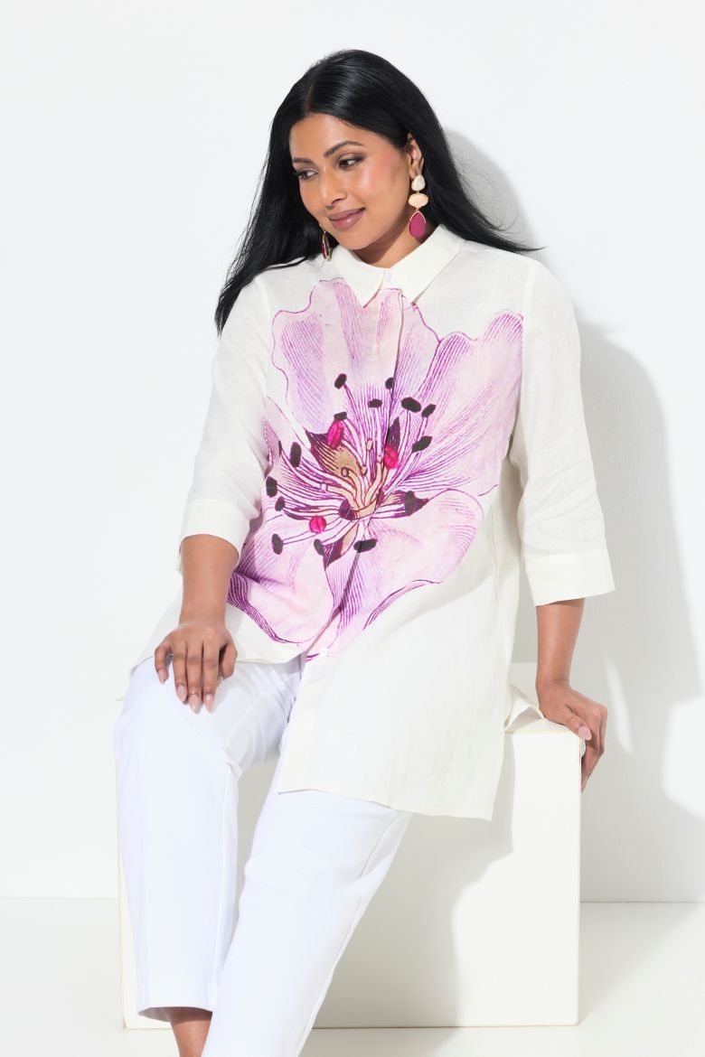 Plus size veliki brojevi Bluza 3/4 rukava A kroja za punije