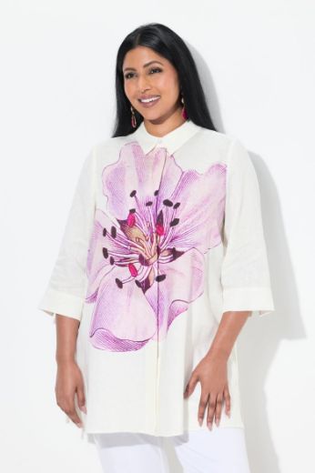 Plus size veliki brojevi Bluza 3/4 rukava A kroja za punije