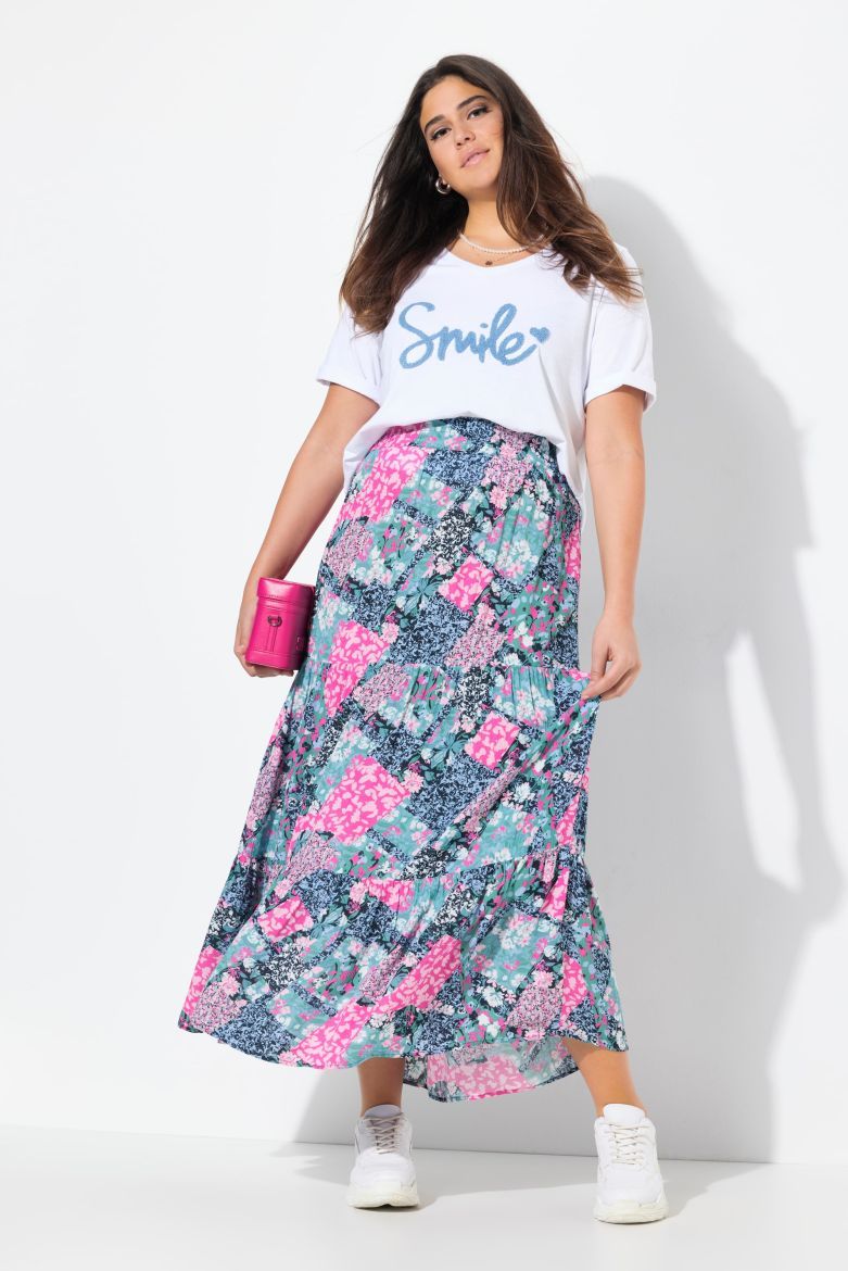Plus size veliki brojevi Suknja midi A kroja za punije
