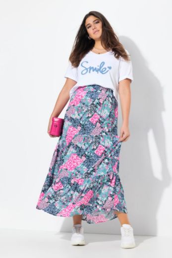 Plus size veliki brojevi Suknja midi A kroja za punije