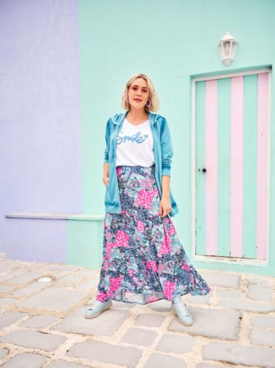 Plus size veliki brojevi Suknja midi A kroja za punije