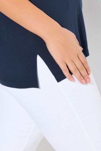 Plus size veliki brojevi Majica kratkih rukava okruglog ovratnika za punije