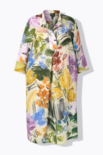 Plus size veliki brojevi Haljina midi 3/4 rukava A kroja za punije