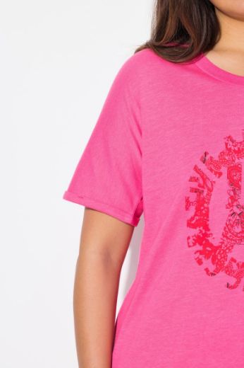 Plus size veliki brojevi Majica kratkih rukava okruglog ovratnika za punije