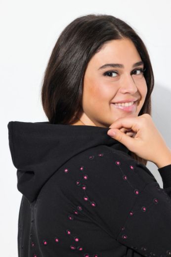 Plus size veliki brojevi Majica dugih rukava s patentnim zatvaračem i kapuljačom za punije