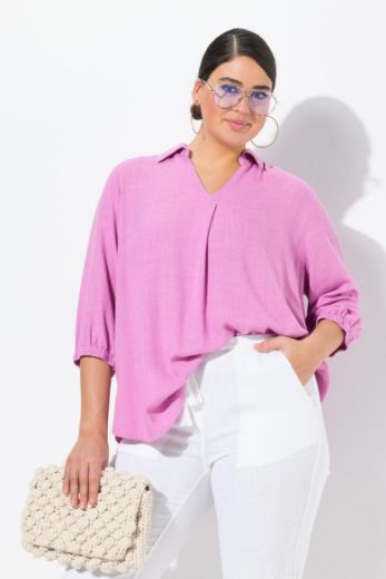Plus size veliki brojevi Tunika 3/4 rukava A kroja za punije