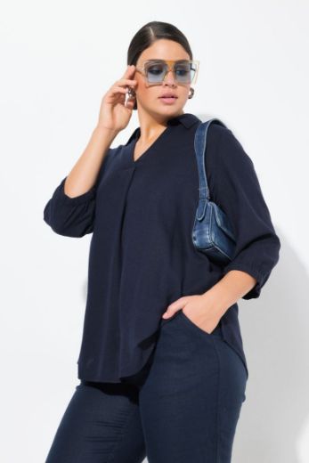 Plus size veliki brojevi Tunika 3/4 rukava A kroja za punije