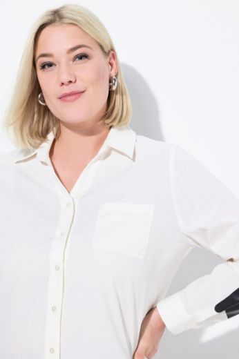 Plus size veliki brojevi Košulja dugih rukava dužeg kroja za punije