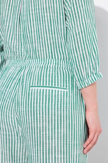 Plus size veliki brojevi Hlače od mješavine lana širokih nogavica za punije