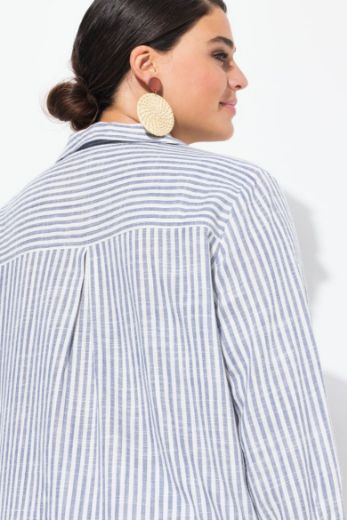 Plus size veliki brojevi Tunika 3/4 rukava od mješavine lana za punije