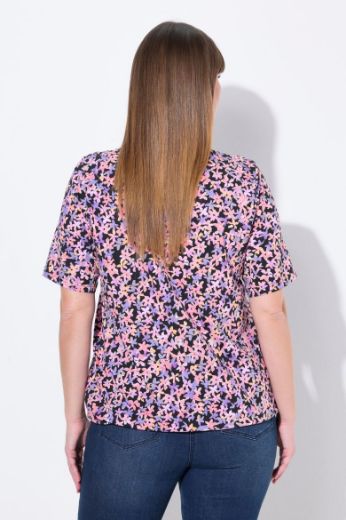 Plus size veliki brojevi Majica kratkih rukava V ovratnika za punije