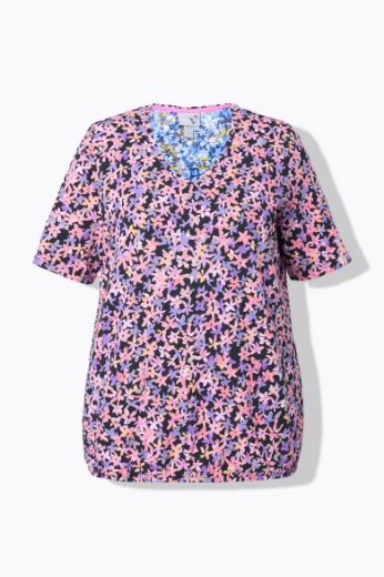 Plus size veliki brojevi Majica kratkih rukava V ovratnika za punije