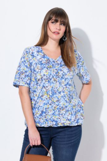 Plus size veliki brojevi Majica kratkih rukava V ovratnika za punije