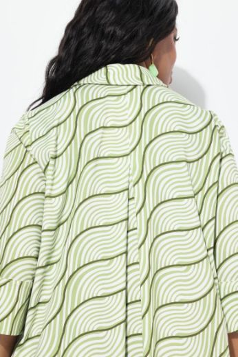Plus size veliki brojevi Haljina midi 3/4 rukava za punije