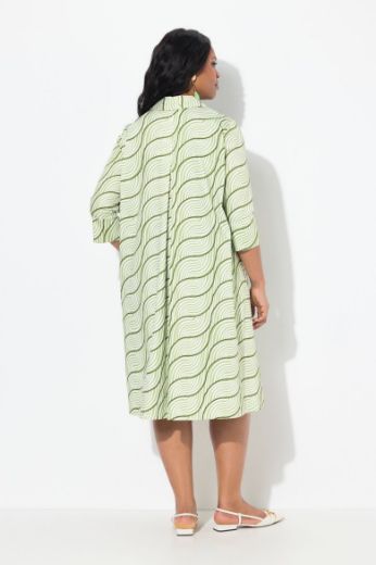 Plus size veliki brojevi Haljina midi 3/4 rukava za punije