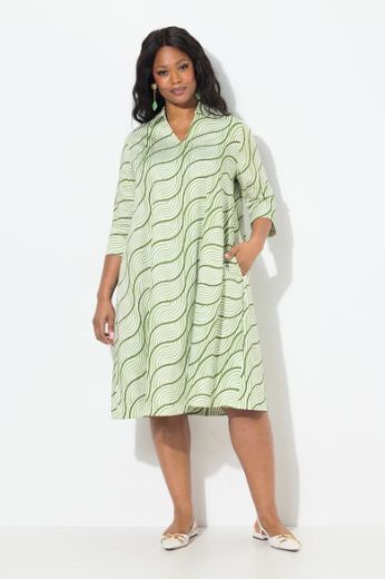 Plus size veliki brojevi Haljina midi 3/4 rukava za punije