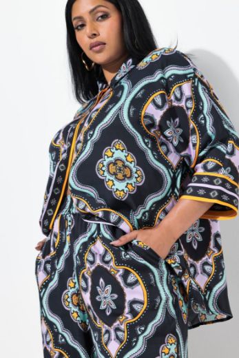 Plus size veliki brojevi Hlače elastičnog struka širokih nogavica za punije