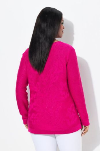 Plus size veliki brojevi Pulover dugih rukava V ovratnika za punije