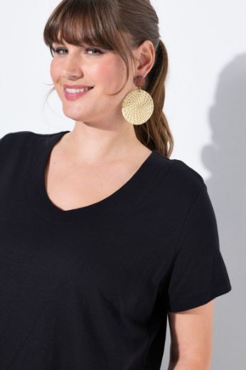 Plus size veliki brojevi Haljina midi kratkih rukava V ovratnika za punije