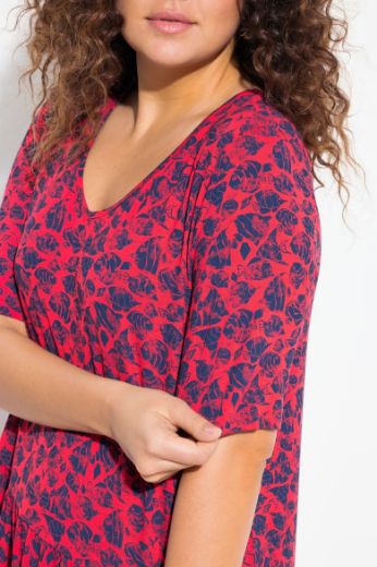 Plus size veliki brojevi Haljina midi A kroja na volane za punije