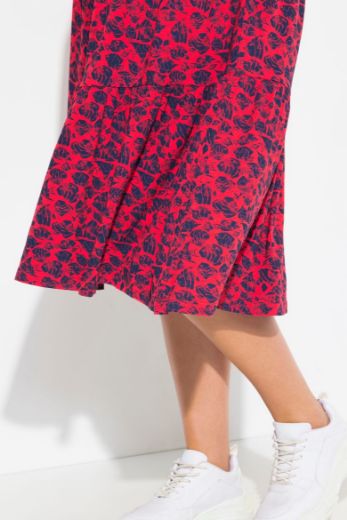 Plus size veliki brojevi Haljina midi A kroja na volane za punije