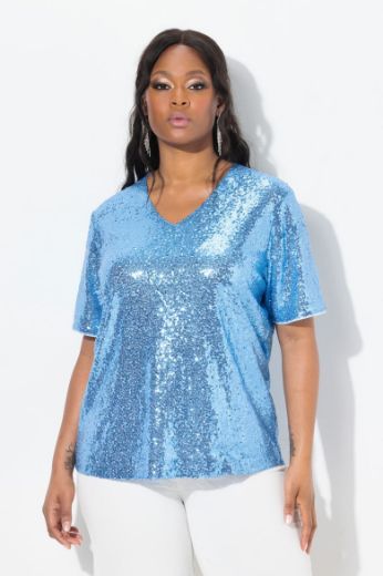 Plus size veliki brojevi Bluza kratkih rukava V ovratnika za punije