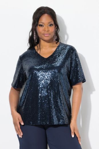 Plus size veliki brojevi Bluza kratkih rukava V ovratnika za punije