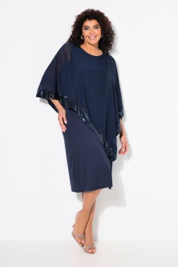 Plus size veliki brojevi Haljina od šifona 3/4 rukava za punije