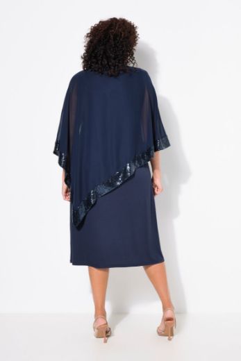 Plus size veliki brojevi Haljina od šifona 3/4 rukava za punije