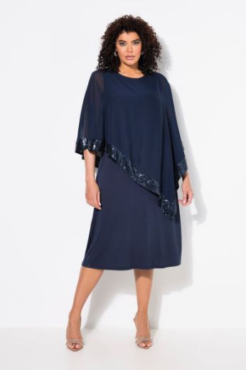 Plus size veliki brojevi Haljina od šifona 3/4 rukava za punije