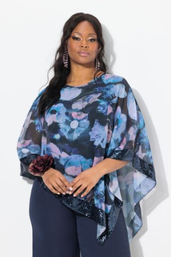 Plus size veliki brojevi Bluza od šifona 3/4 rukava za punije