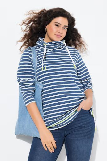 Plus size veliki brojevi Majica dugih rukava povišenog ovratnika za punije