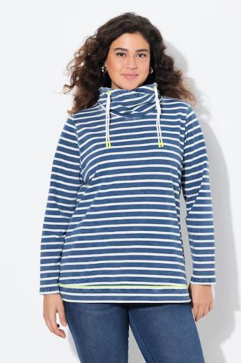 Plus size veliki brojevi Majica dugih rukava povišenog ovratnika za punije