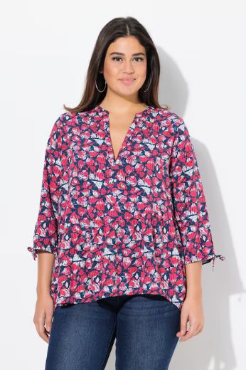 Plus size veliki brojevi Bluza 3/4 rukava A kroja za punije
