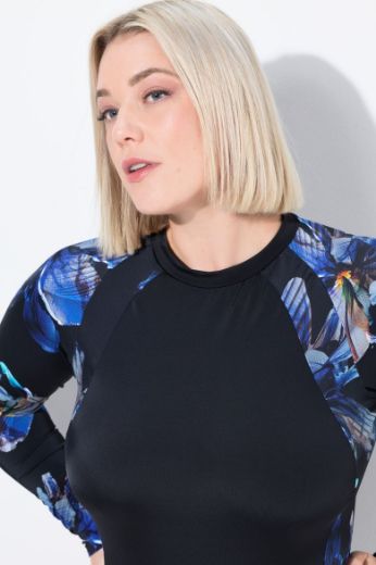 Plus size veliki brojevi Kupaći kostim jednodijelni dugih rukava za punije