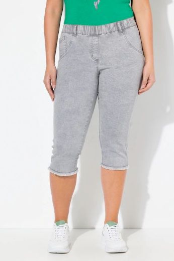 Plus size veliki brojevi Traperice Capri za punije