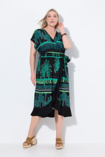 Plus size veliki brojevi Haljina kaftan kratkih rukava za punije