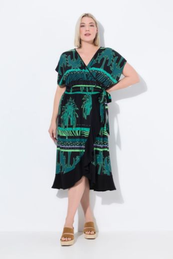 Plus size veliki brojevi Haljina kaftan kratkih rukava za punije