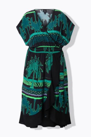 Plus size veliki brojevi Haljina kaftan kratkih rukava za punije