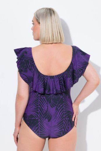 Plus size veliki brojevi Kupaći kostim jednodijelni s volanom za punije