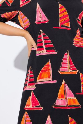 Plus size veliki brojevi Haljina midi A kroja za punije