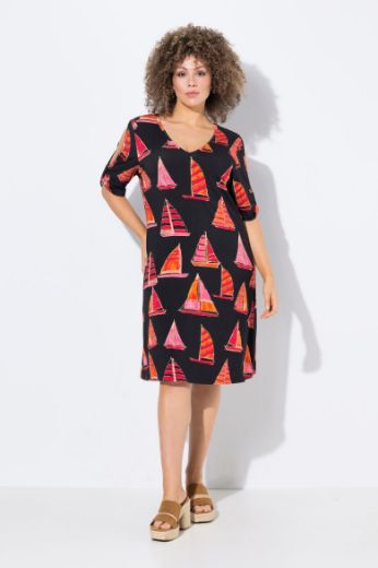Plus size veliki brojevi Haljina midi A kroja za punije