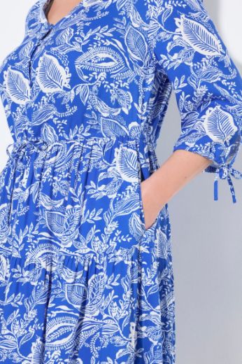 Plus size veliki brojevi Haljina midi 3/4 rukava za punije