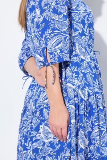 Plus size veliki brojevi Haljina midi 3/4 rukava za punije