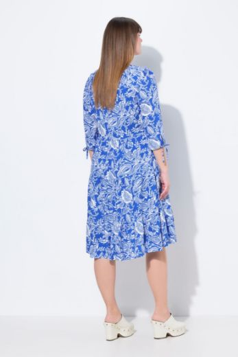 Plus size veliki brojevi Haljina midi 3/4 rukava za punije
