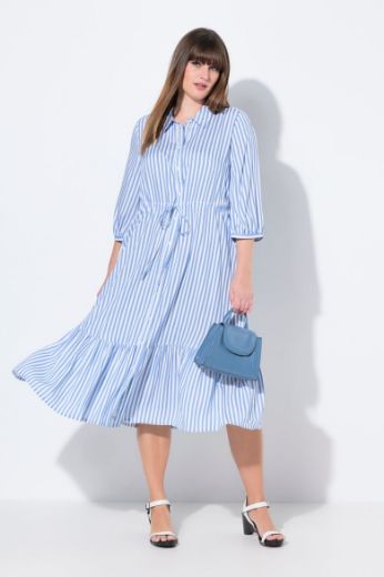 Plus size veliki brojevi Haljina 3/4 rukava A kroja za punije
