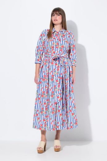 Plus size veliki brojevi Haljina maxi 3/4 rukava za punije